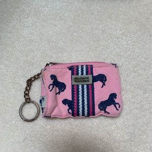 Sloane Ranger card/id holder with key ring